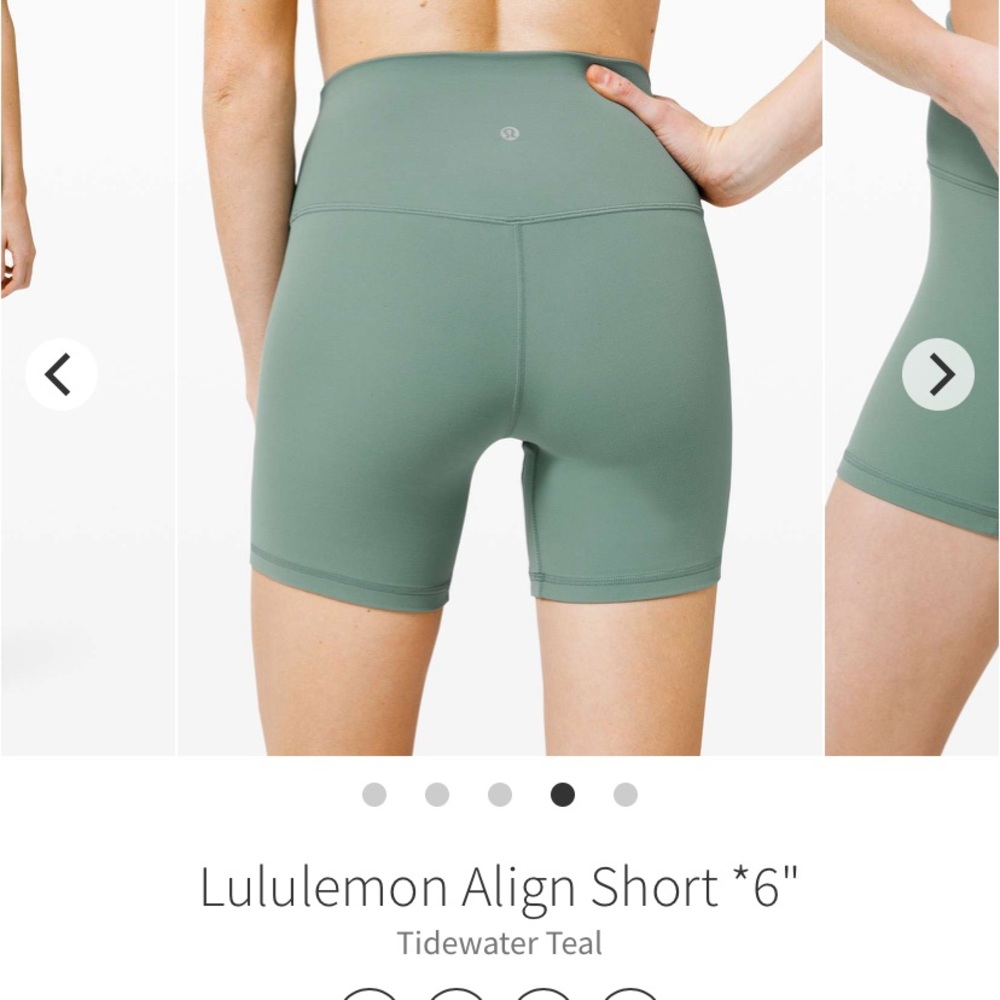 Lululemon align short 6” tidewater teal